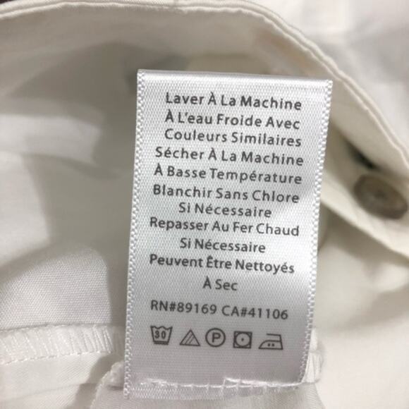 ATM Anthony Thomas Melillo White Cotton Poplin Cropped Trouser Pants Size 8 NWT - Picture 11 of 11